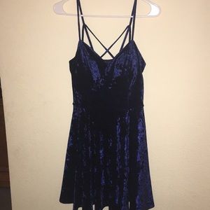 velvet fit and flare dress